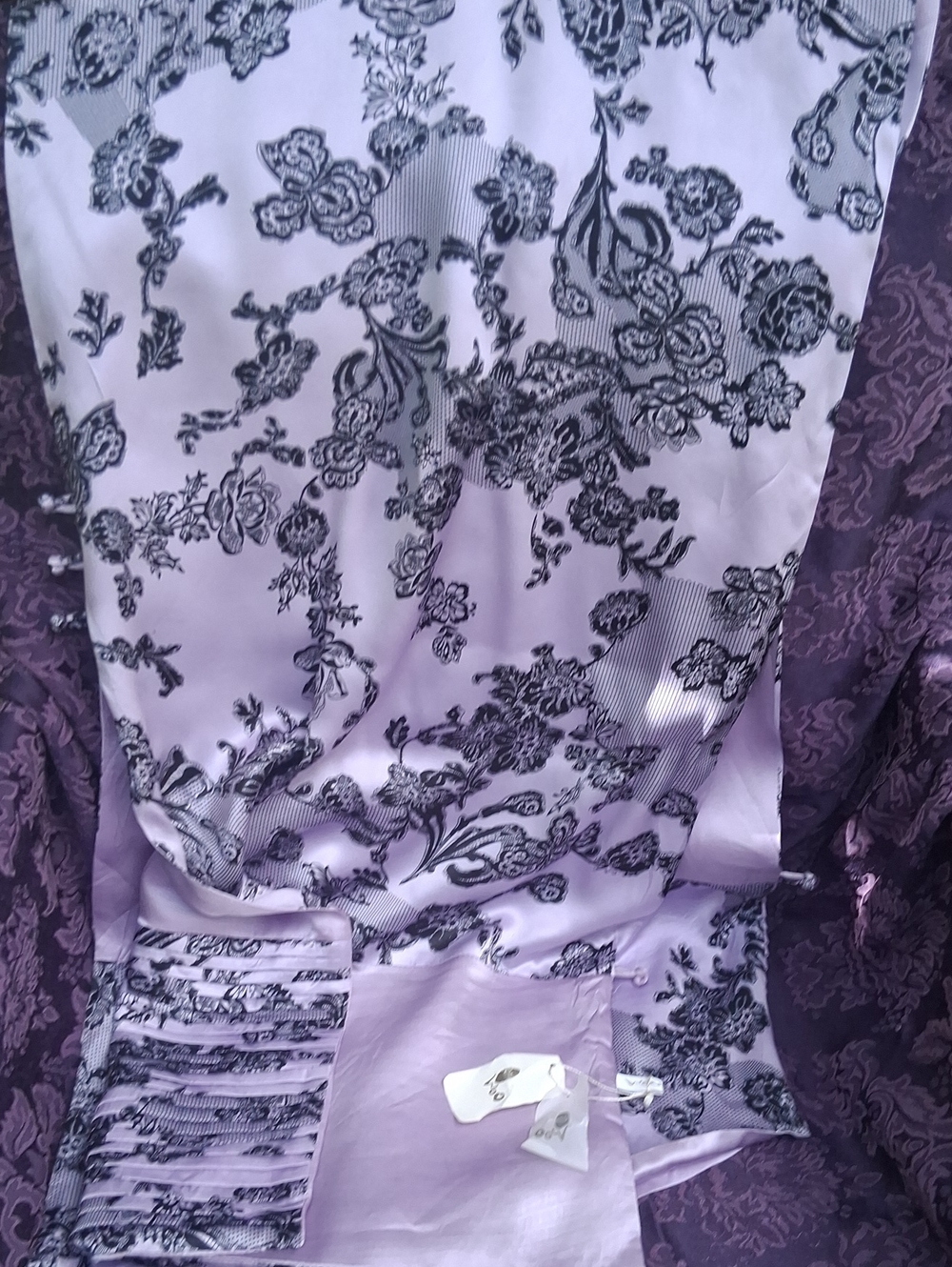 Elegant Purple Floral Scarf or Wrap by WOO.